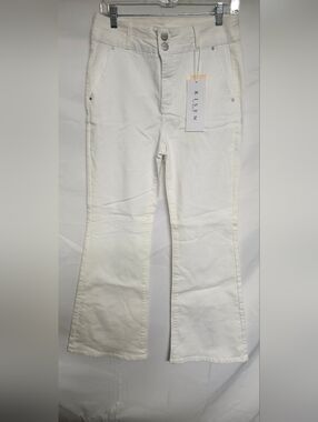 Risen Women's White Flare Jeans - High Waist Wide Leg